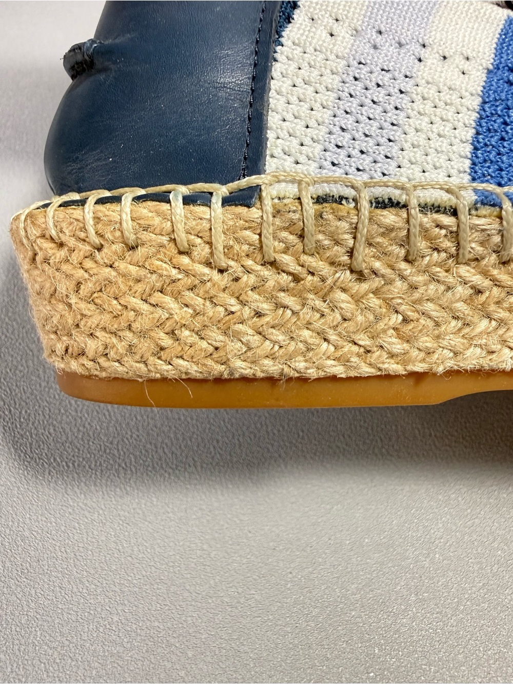 Cole Haan Blue & White Espadrille Slip-On Loafers NWOT - Picture 11 of 12